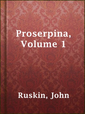 cover image of Proserpina, Volume 1